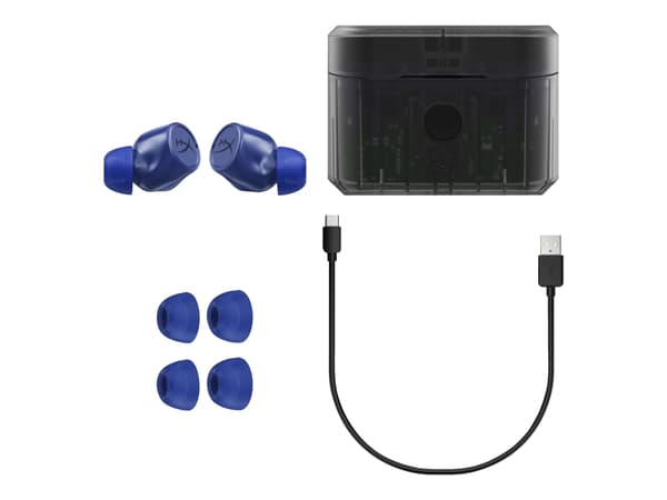 HyperX Cirro Buds Pro -nappikuulokkeet, sininen, Langaton, Puhelut/Musiikki, 20 - 20000 Hz, Kuulokkeet, Sininen