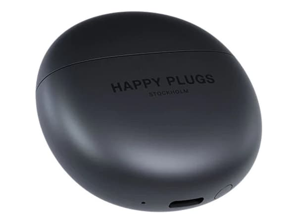 Happy Plugs JOY Lite - True wireless-hodetelefoner med mikrofon - ørepropp - Bluetooth - svart