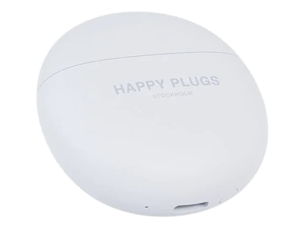 Happy Plugs JOY Lite - True wireless-hörlurar med mikrofon - inuti örat - Bluetooth - vit