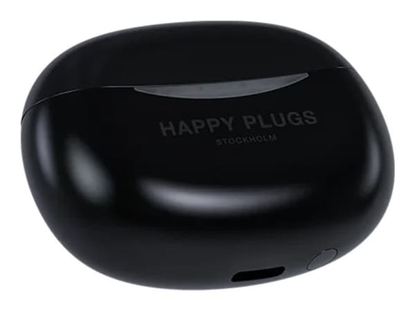 Happy Plugs JOY PRO - True wireless-hodetelefoner med mikrofon - i øret - Bluetooth - aktiv støydemping - lydisolerende - svart