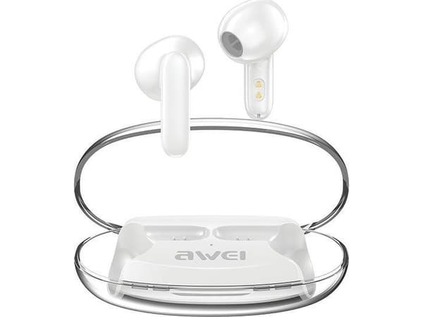 Awei Bluetooth 5.3 T85 ENC TWS hodetelefoner Hvit