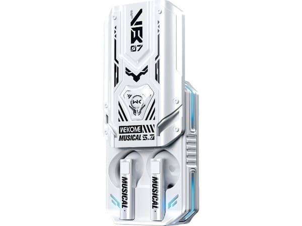 WEKOME VB07 Mecha Series - Trådløse Bluetooth V5.3 TWS-øretelefoner med ladeveske (hvit)