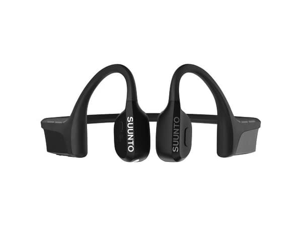 Suunto Wing - Hodetelefoner med mikrofon - åpent øre - bak-nakken-montering - Bluetooth - trådløs - svart