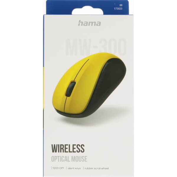 Hama Optisk Trådløs Mus MW-300 V2 Gul