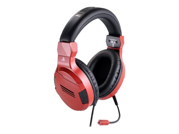 Bigben Interactive PS4OFHEADSETV3R, Kuulokkeet, Pääpanta, Pelaaminen, Punainen, Kaksikanavainen, Nappi