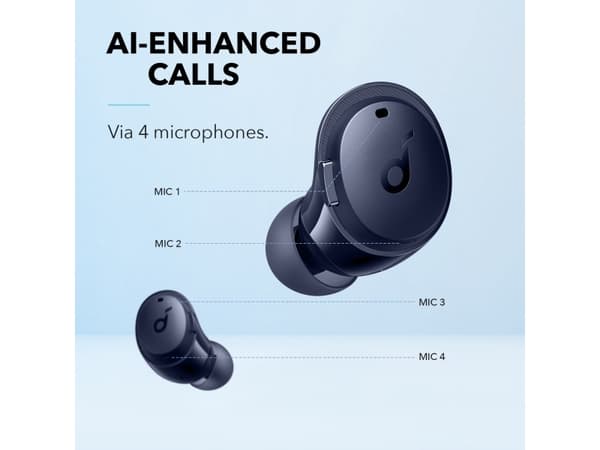 Soundcore Life Dot 3i, Trådløs, 20 - 20000 Hz, Samtaler/musikk, Hodetelefoner, Sort