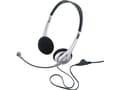 Miniatyrbilde 1 av 2: Renkforce Computer On Ear-headset kabelbundet Stereo Sort, Sølv Lydstyrkeregulering