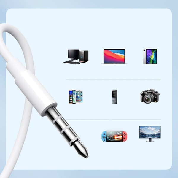 Joyroom In-ear Hörlurar Mini Jack Med Remote Control Vit