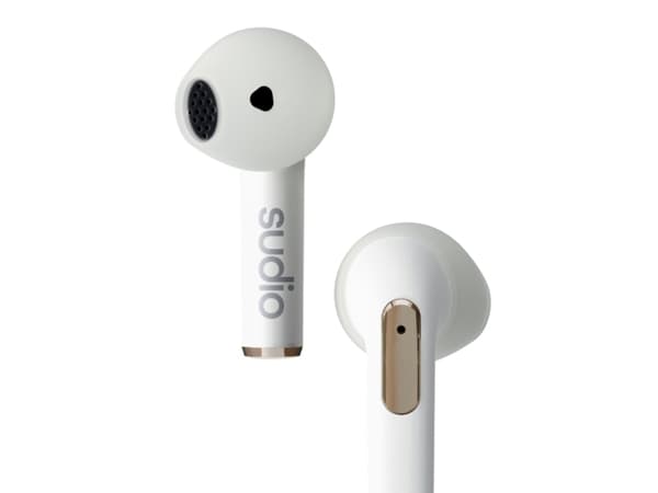 Sudio N2 White, True Wireless Stereo (TWS), Samtaler/musikk, 42,12 g, Hodesett, Hvit