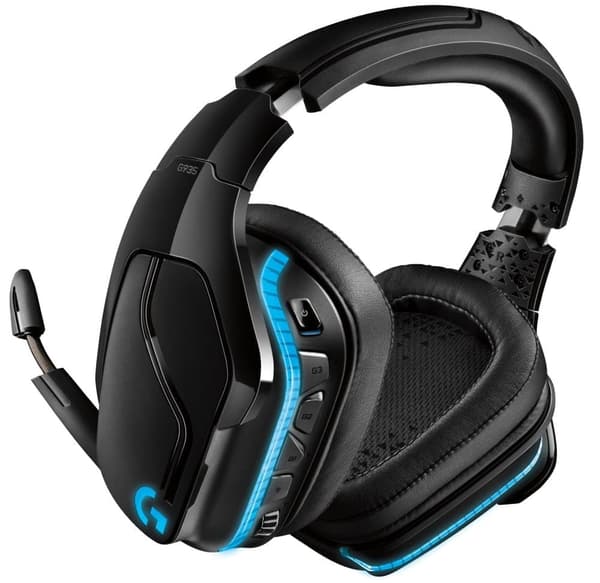 Logitech G935 langattomat RGB-pelikuulokkeet, 7.1-tilaääni, 50 mm:n Pro-G-ajurit, 2,4 GHz:n langaton mikrofoni, mikrofoni mykistystä varten