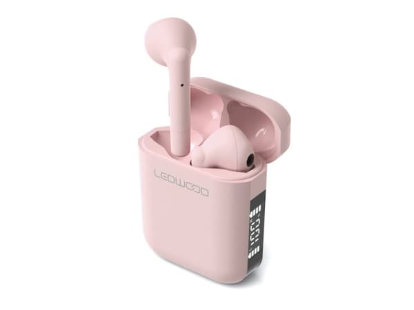 LEDWOOD Apollo S, True Wireless Stereo (TWS), Samtale/Musikk/Sport/Hverdag, Hodesett, Rosa