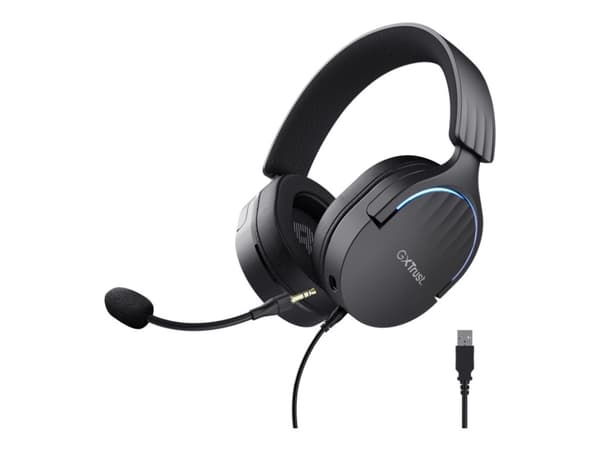 Trust GXT 490 Fayzo - Headset - fullstorlek - kabelansluten - USB - svart