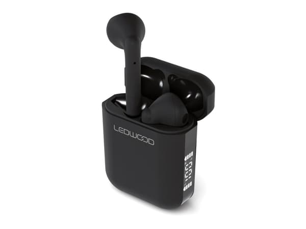 LEDWOOD Apollo S, True Wireless Stereo (TWS), Puhelut/Musiikki/Urheilu/Päivittäinen, Kuulokkeet, Musta