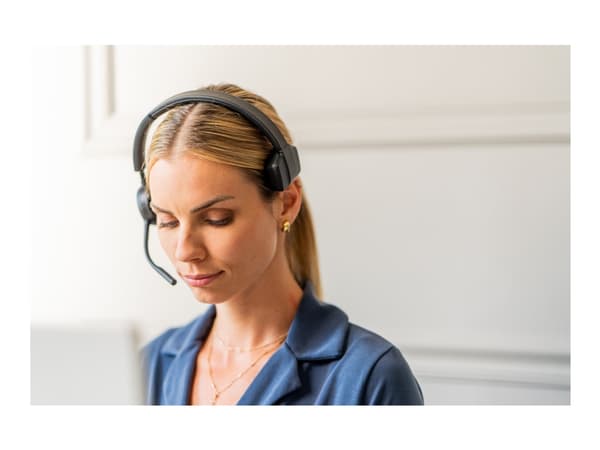 Poly Voyager 4310 - Headset - på örat - Bluetooth - trådlös, kabelansluten - USB-A - svart - Certifierad för Microsoft-teams