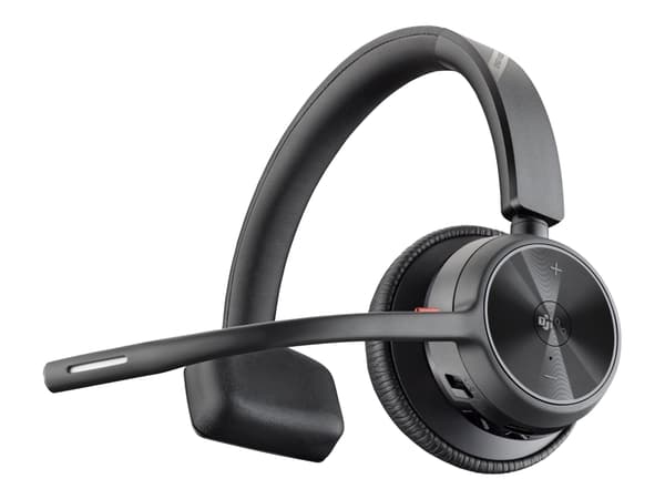 Poly Voyager 4310 - Headset - på örat - Bluetooth - trådlös, kabelansluten - USB-A - svart - Certifierad för Microsoft-teams