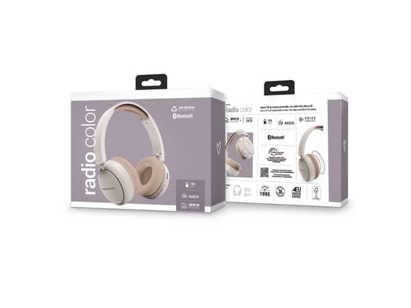 Energy Sistem Radio Color, Trådlös, Samtal/musik, 20 - 20000 hz, 167 g, Headset, Beige