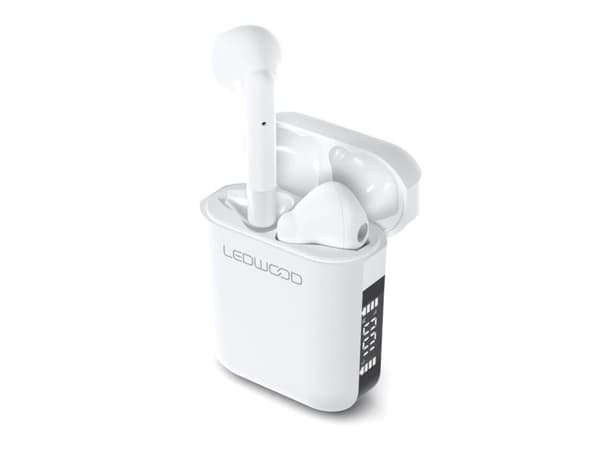 LEDWOOD Apollo S, True Wireless Stereo (TWS), Samtale/Musikk/Sport/Hverdag, Hodesett, Hvit