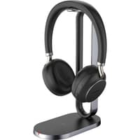 Yealink BH76 | Teams Certified Bluetooth Headset With Charging Stand - USB-A | Stereo | Closed | On-ear | Wireless | Black