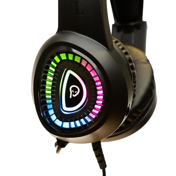 CASTI gaming Spacer RGB, cu fir, standard, utilizare gaming, microfon pe brat, conectare prin USB &amp; Jack 3.5 mm x 2, iluminare RGB, negru, "SPGH-P