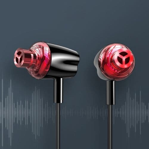 Joyroom Earphone Wired, In-Ear Headphones with Remote and Microphone, 3.5mm Jack, Black EU (JR-EL114-BLK)