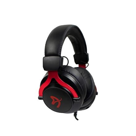 AROZZI herní sluchátka ARIA Black-Red/ náhlavní/ 2x 3,5" jack/ redukce na 1x 3,5" jack/ odnímatelný mikrofon
