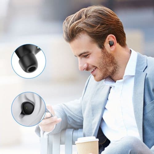Joyroom Earphone Bluetooth True Wireless BT 5.1 TWS, AAC, SBC, TWS, HSP, HFP, A2DP, AVRCP, Black (JR-TL1-PRO)