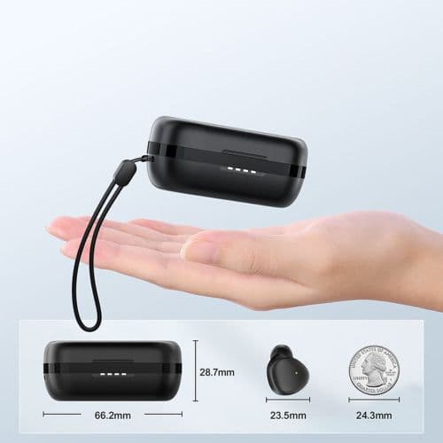 Joyroom Earphone Bluetooth True Wireless BT 5.1 TWS, AAC, SBC, TWS, HSP, HFP, A2DP, AVRCP, Black (JR-TL1-PRO)