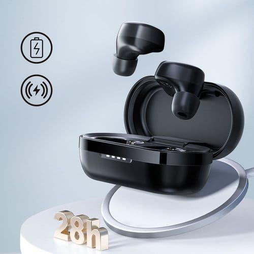 Joyroom Earphone Bluetooth True Wireless BT 5.1 TWS, AAC, SBC, TWS, HSP, HFP, A2DP, AVRCP, Black (JR-TL1-PRO)