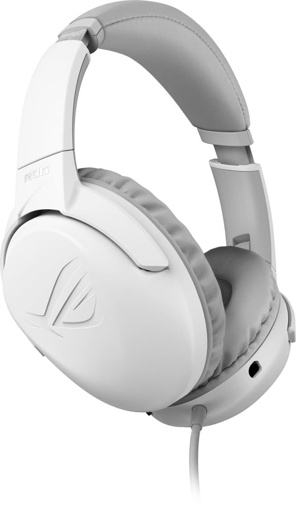 ASUS ROG Strix Go Core Moonlight White Wired Gaming Headset Discord Certified Mic Hi-Res Audio 40mm Drivers Lightweight 3.5mm
