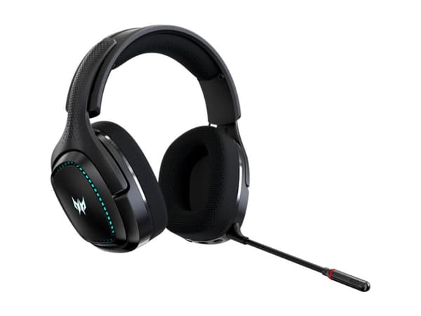 Acer Predator Galea 550 (PHR235) - Headset - fullstorlek - Bluetooth/radiofrekvens 2,4 GHz - trådlös - svart