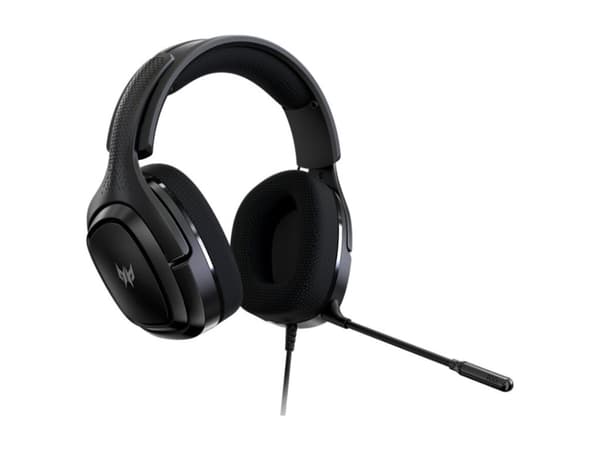 Acer Predator Galea 365 (PHW210) - Headset - 7.1-kanals - fullstorlek - kabelansluten - USB, 3,5 mm kontakt - svart