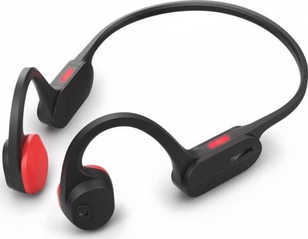 Philips TAA5608BK - Kuulokkeet, joissa on mikrofoni - avokorva - kaulan taakse kiinnitettävä - Bluetooth - langaton - musta