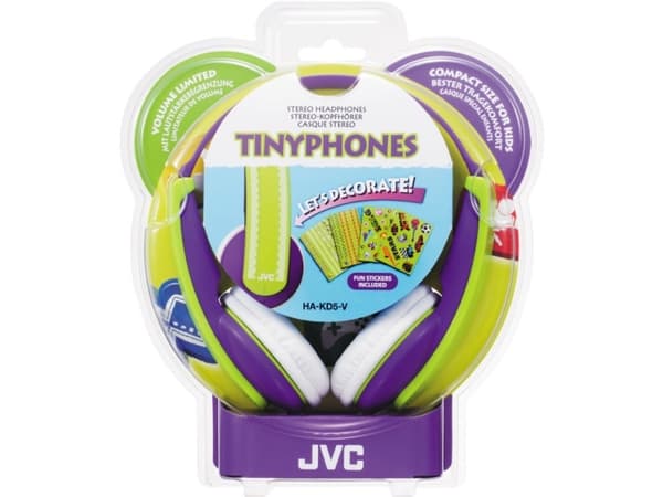 JVC HA-KD5, Koblet med ledninger (ikke trådløs), 15 - 23000 Hz, Musikk, 122 g, Hodetelefoner, Grønn, Fiolett