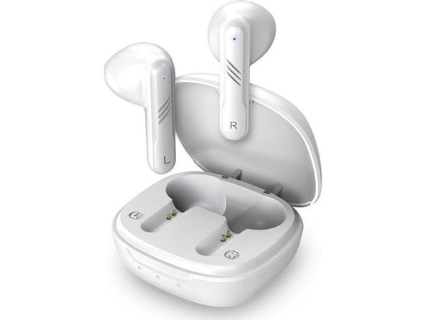 Genius Genius HS-M905BT hörlurar, mikrofon, spårbyte, vit, 2.0, laddningsfodral, sport USB-C typ