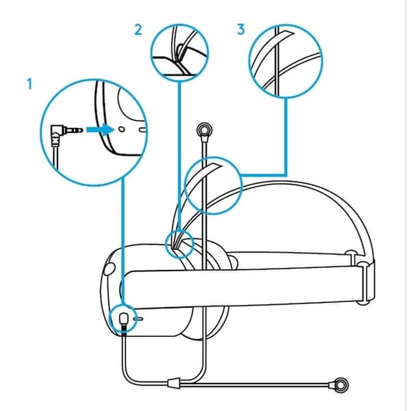 Logitech G333 hörlurar för Oculus Quest 2