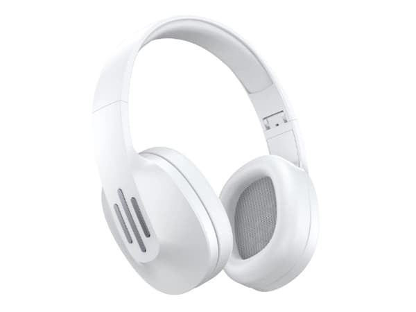 Celly FLOWBEAT - Hörlurar med mikrofon - fullstorlek - Bluetooth - trådlös - vit