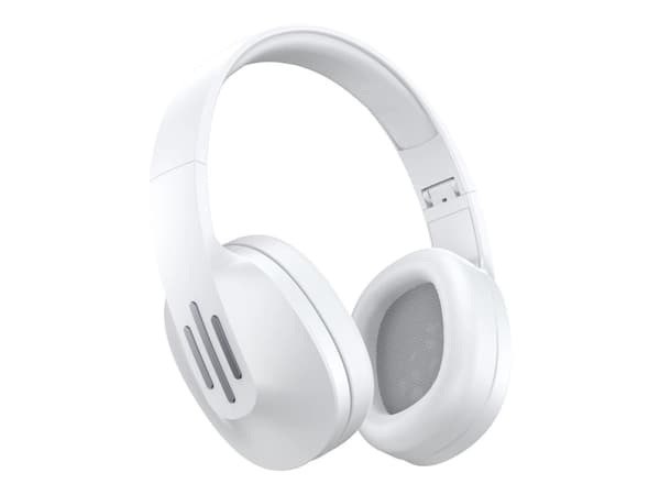 Celly FLOWBEAT - Hörlurar med mikrofon - fullstorlek - Bluetooth - trådlös - vit