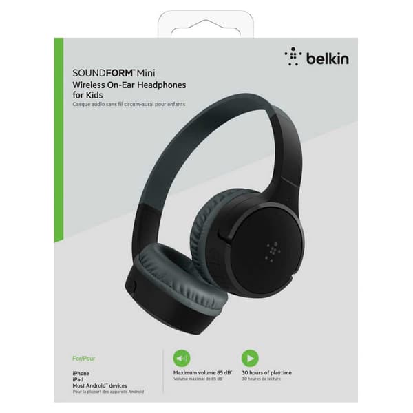 Belkin Bluetooth-hovedtelefoner Soundform Mini Kids Sort