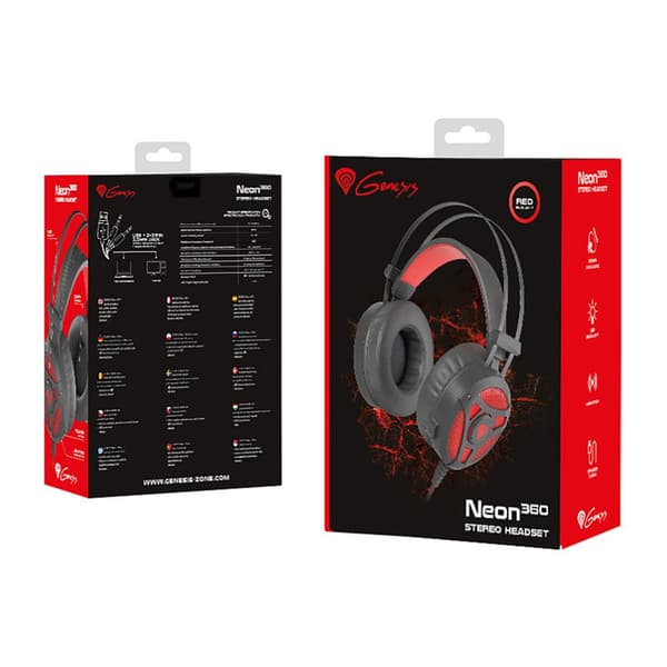 Genesis Gaming Headset Neon 360 Sort