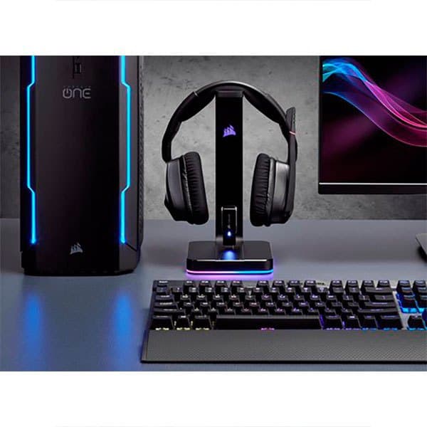 Corsair Headsetstativ St100 Rgb 7.1 Surround Sort