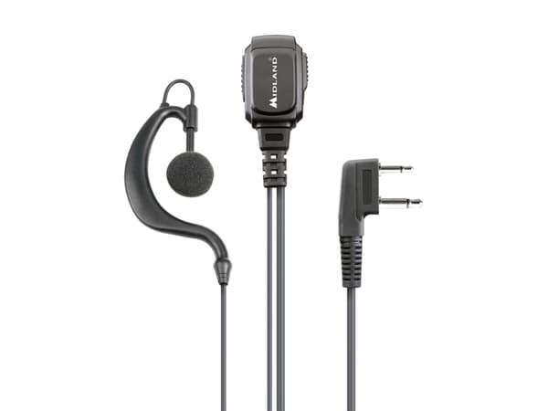 Midland MA21 L Pro, Koblet med ledninger (ikke trådløs), Samtaler/musikk, Hodesett, Sort
