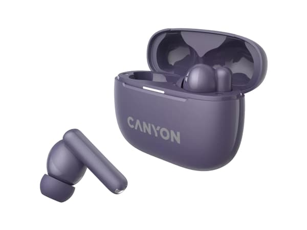 Canyon CNS-TWS10PL, True Wireless Stereo (TWS), 20 - 20000 Hz, Calls/Music/Sport/Everyday, 42.5 g, Headset, Purple