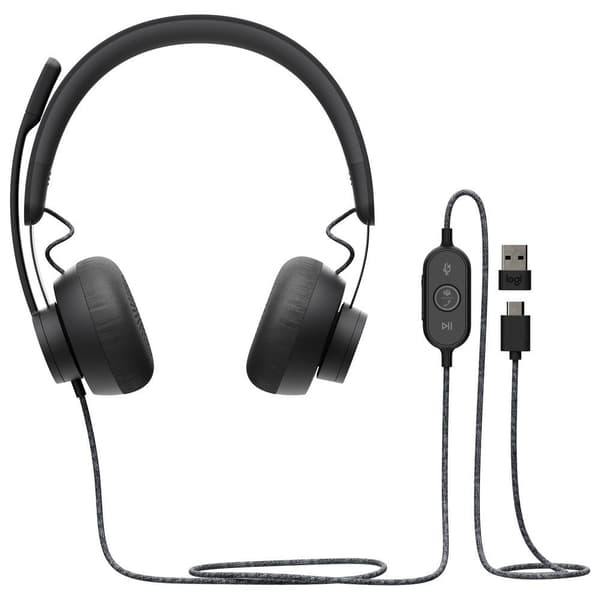 Logitech Hovedtelefoner Zone Wired Graphite Emea Sort