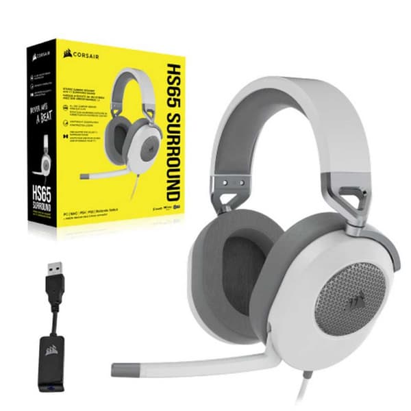 Corsair Spelheadset Hs65 Vit