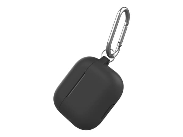 KeyBudz Elevate Keychain - Fodral laddningsfodral för trådlösa öronsnäckor - elastomer - svart - för Apple AirPods Pro (2a generation)