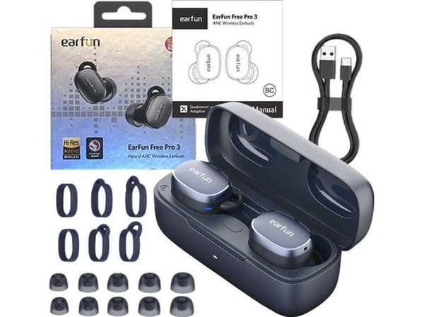 EarFun Hörlurar TWS EarFun Free Pro 3, ANC (blå)