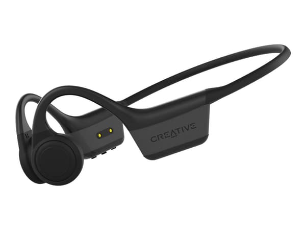 Creative Outlier Free mini - Kuulokkeet mikrofonilla - avoin korva - kaulan taakse kiinnitettävä - Bluetooth - langaton - musta