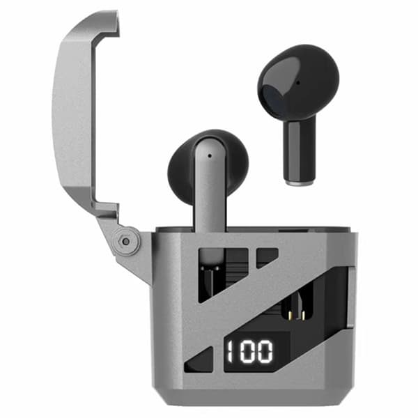 Cool Mecha Style In-Ear Bluetooth Headset Trådlösa hörlurar - Svart