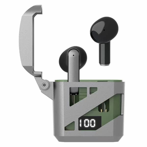 Cool Mecha Style In-Ear Bluetooth Headset Trådløse Hodetelefoner - Grønn