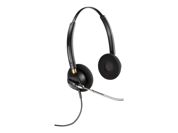 Poly EncorePro 520V - EncorePro 500 -sarja - kuulokkeet - korvassa - langallinen - 3,5 mm:n pistoke - musta - Skype for Business -sertifioitu, UC-ser